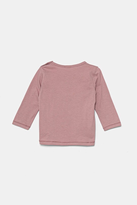 United Colors of Benetton longsleeve din bumbac pentru bebeluși 3ATNA105L.W.Seasonal roz AW24