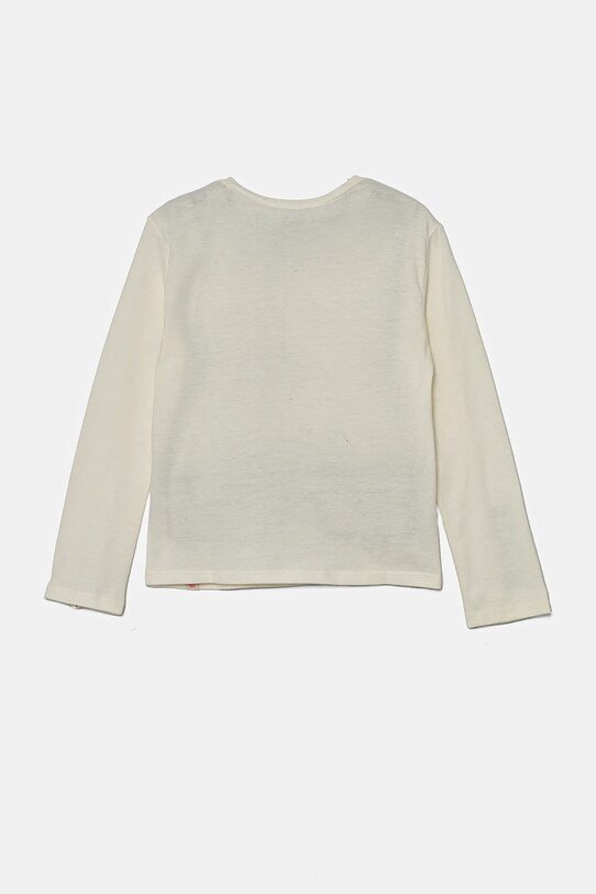 Хлопковый детский лонгслив United Colors of Benetton 3VR5C10OJ.G.Seasonal бежевый AW24