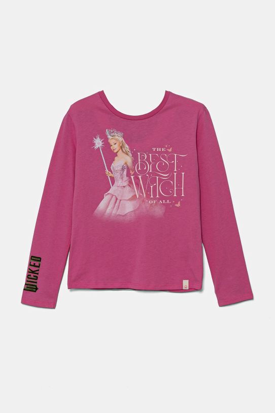 Detská bavlnená košeľa s dlhým rukávom United Colors of Benetton bavlna fialová 3VR5C10OJ.G.Seasonal