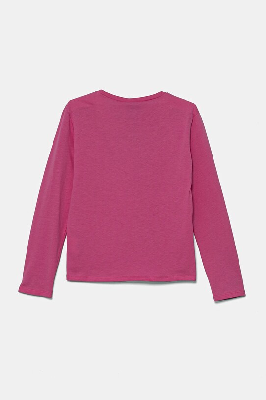Detská bavlnená košeľa s dlhým rukávom United Colors of Benetton 3VR5C10OJ.G.Seasonal fialová AW24