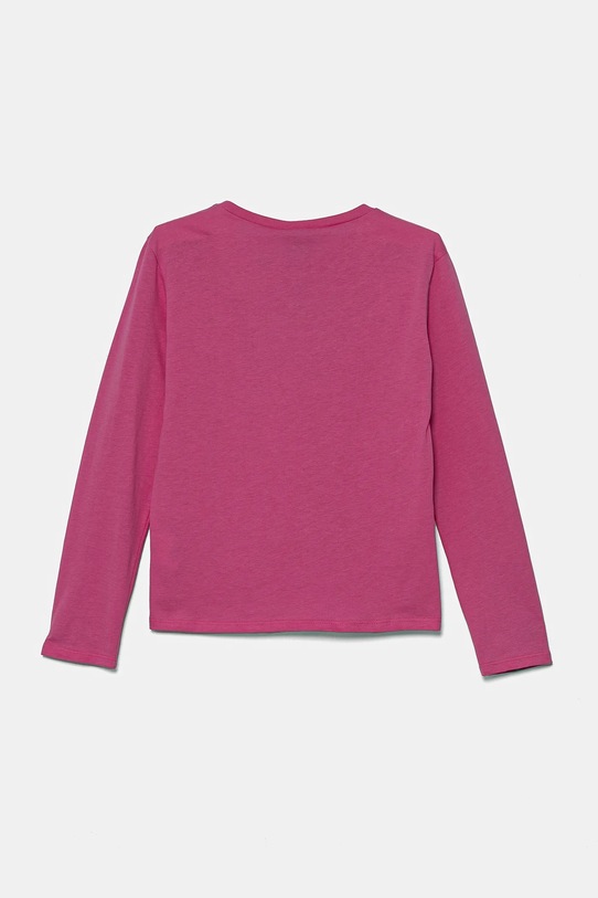 Хлопковый детский лонгслив United Colors of Benetton 3VR5C10OJ.G.Seasonal фиолетовой AW24