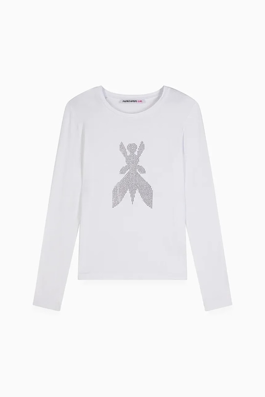 Детский лонгслив Patrizia Pepe J051 аппликация белый 7M0752