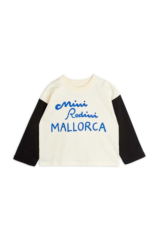 Dětské tričko s dlouhým rukávem Mini Rodini Mallorca 2462012911 bílá AW24