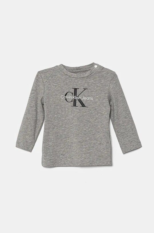 Детский лонгслив Calvin Klein Jeans с эластаном серый IN0IN00005.9BYH