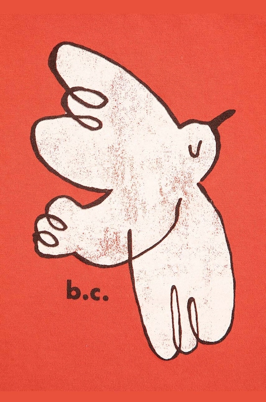 Chłopiec Bobo Choses longsleeve bawełniany dziecięcy Freedom Bird 224AC013 czerwony