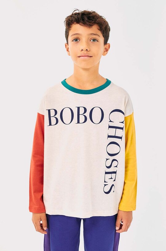 Bobo Choses longsleeve bawełniany dziecięcy nadruk multicolor 224AC014