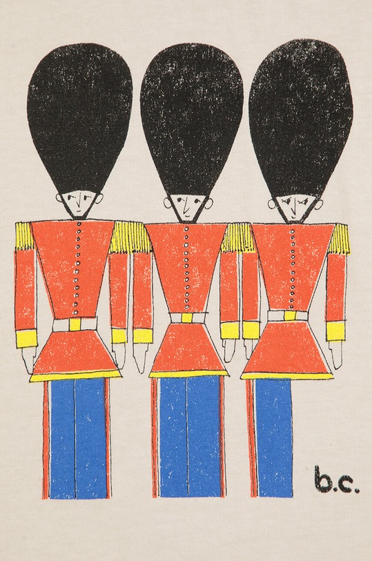 Băieți Bobo Choses longsleeve din bumbac pentru copii Little Tin Soldier 224AC020 bej