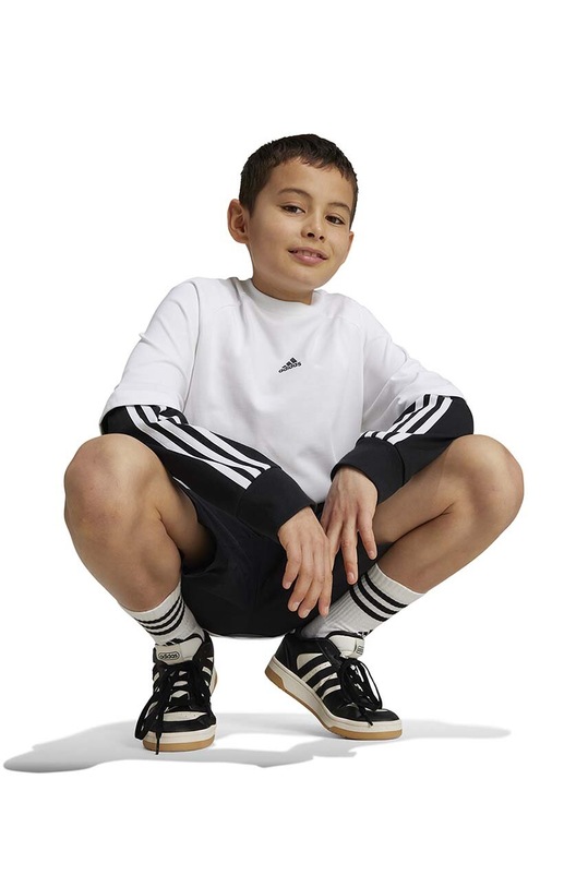 Dětské tričko s dlouhým rukávem adidas JAM 2IN1 LS kulatý bílá IV7048