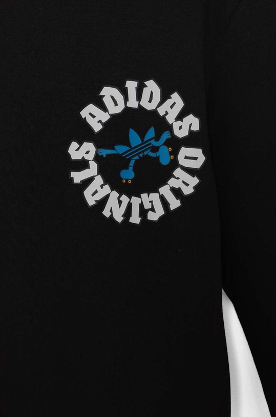adidas Originals gyerek pamut hosszú ujjú felső GFX LONGSLEEVE fekete IY5454