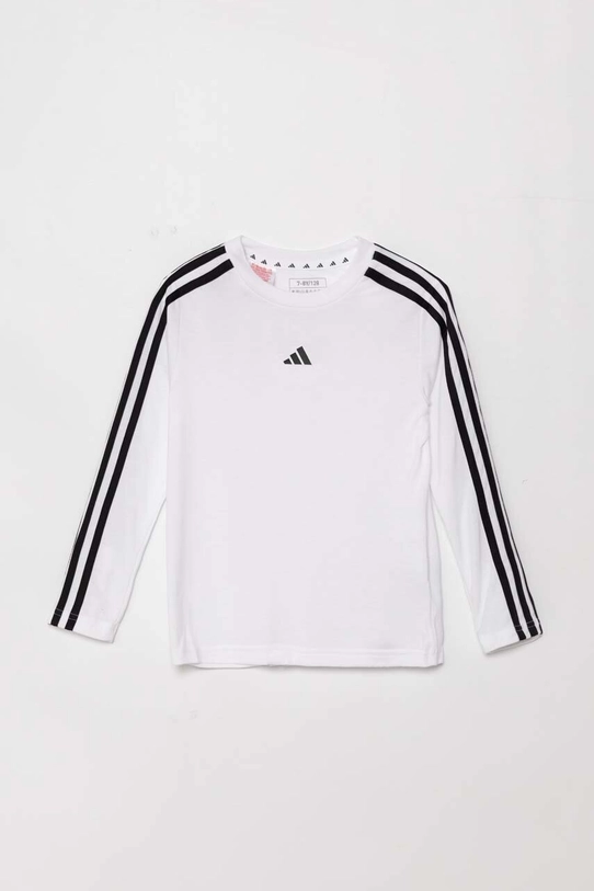 Dětské tričko s dlouhým rukávem adidas J TR-ES 3S LS IY9747 bílá AW24