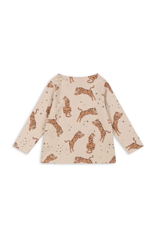 Konges Sløjd longsleeve bawełniany dziecięcy DREY LS TEE GOTS KS101487 beżowy AW24