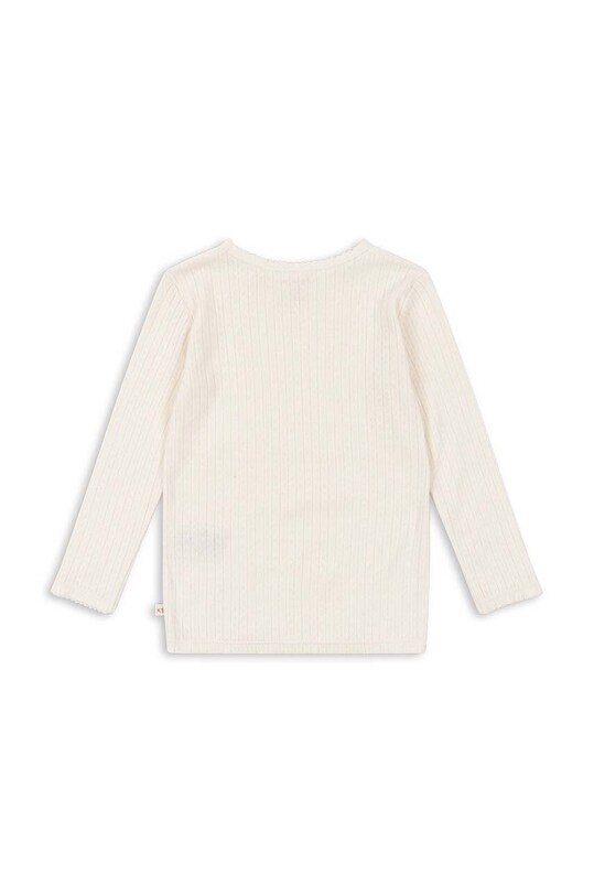 Chłopiec Konges Sløjd longsleeve bawełniany dziecięcy MINNIE BLOUSE GOTS KS101605 biały