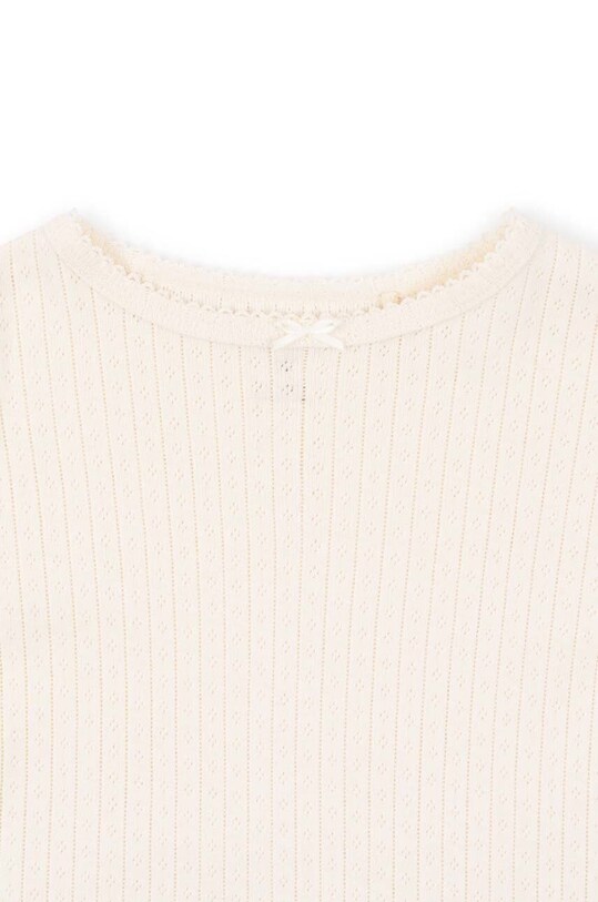 Konges Sløjd longsleeve din bumbac pentru copii MINNIE BLOUSE GOTS alb KS101605