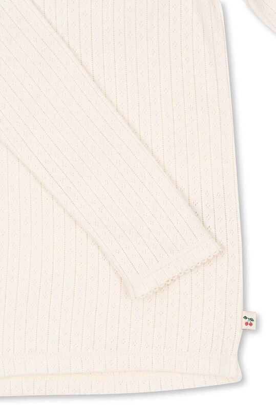 Konges Sløjd longsleeve din bumbac pentru copii MINNIE BLOUSE GOTS KS101605 alb