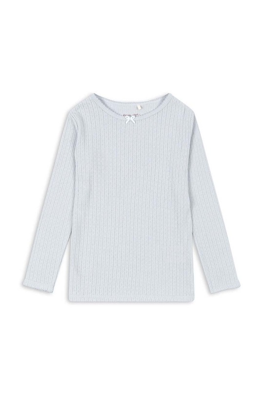 Konges Sløjd longsleeve bawełniany dziecięcy MINNIE BLOUSE GOTS bawełna niebieski KS101605