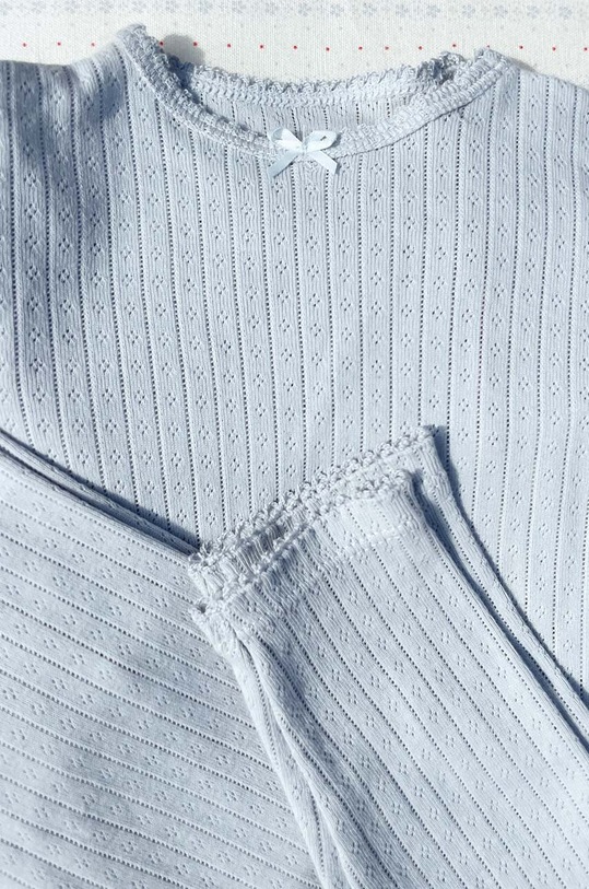 Konges Sløjd longsleeve bawełniany dziecięcy MINNIE BLOUSE GOTS KS101605 niebieski