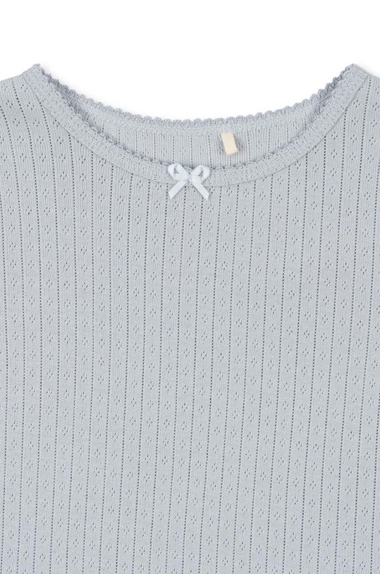 Chłopiec Konges Sløjd longsleeve bawełniany dziecięcy MINNIE BLOUSE GOTS KS101605 niebieski