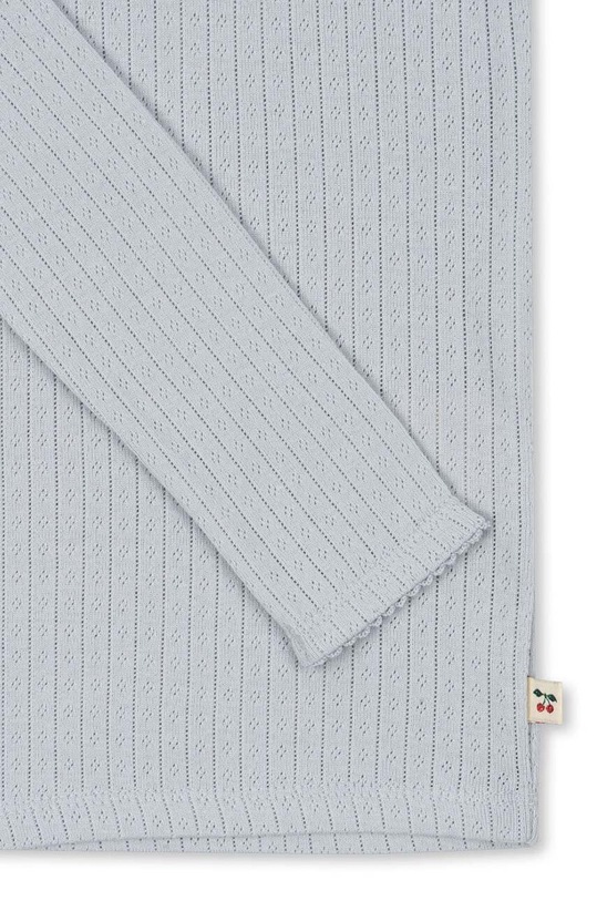 Konges Sløjd longsleeve bawełniany dziecięcy MINNIE BLOUSE GOTS niebieski KS101605