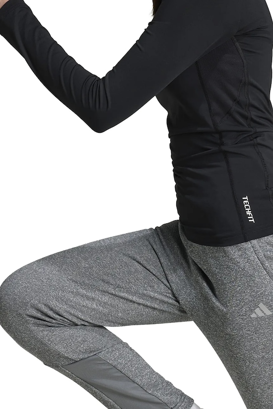 Дитячий лонгслів adidas J TF LS TEE IV9544 чорний