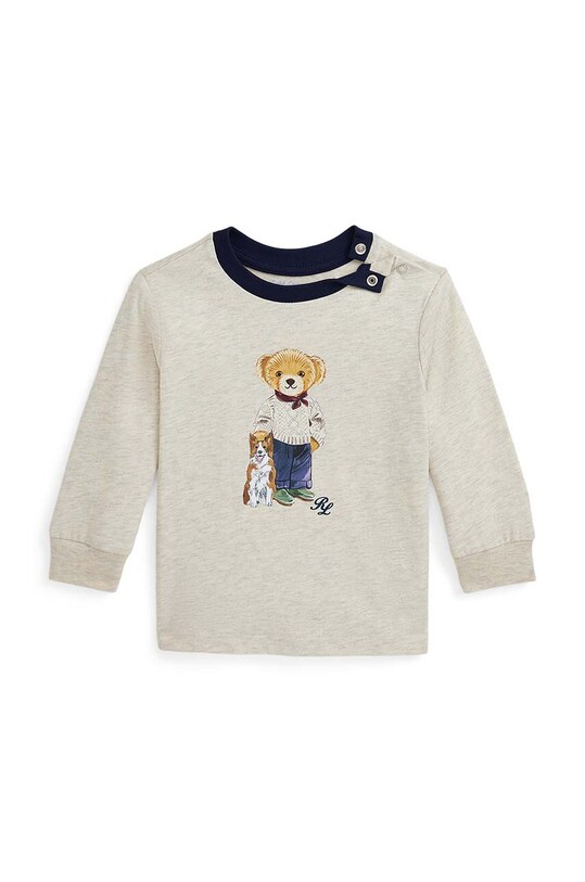 Бавовняний лонгслів для немовлят Polo Ralph Lauren бавовна бежевий 320952877002
