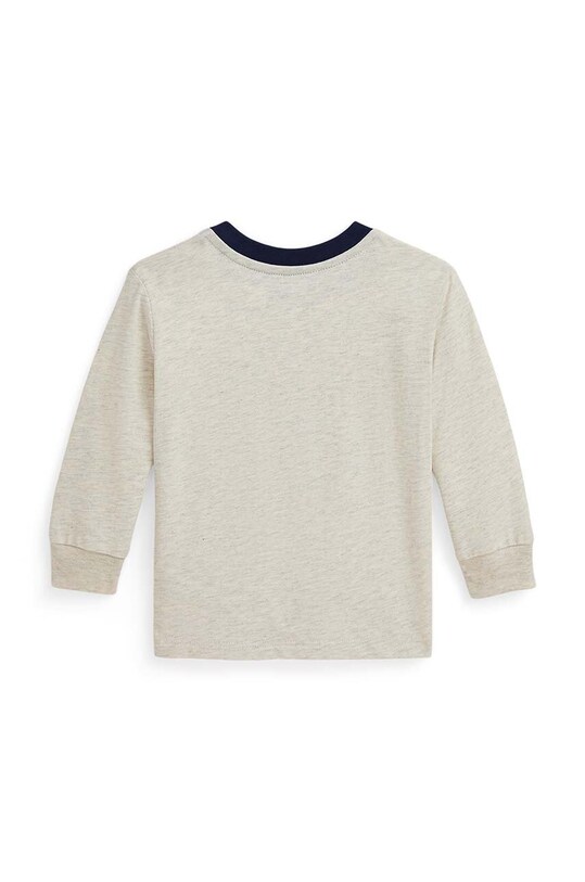 Polo Ralph Lauren longsleeve din bumbac pentru bebeluși 320952877002 bej AW24