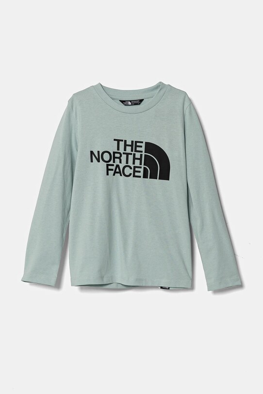 The North Face longsleeve copii EASL/S TEE print turcoaz NF0A89J21OC1