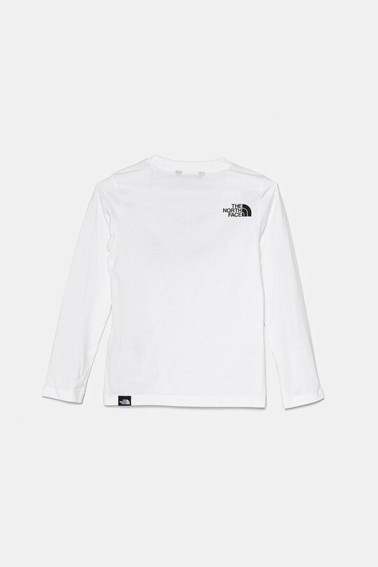 The North Face longsleeve dziecięcy EASL/S TEE NF0A89J2FN41 biały AW24