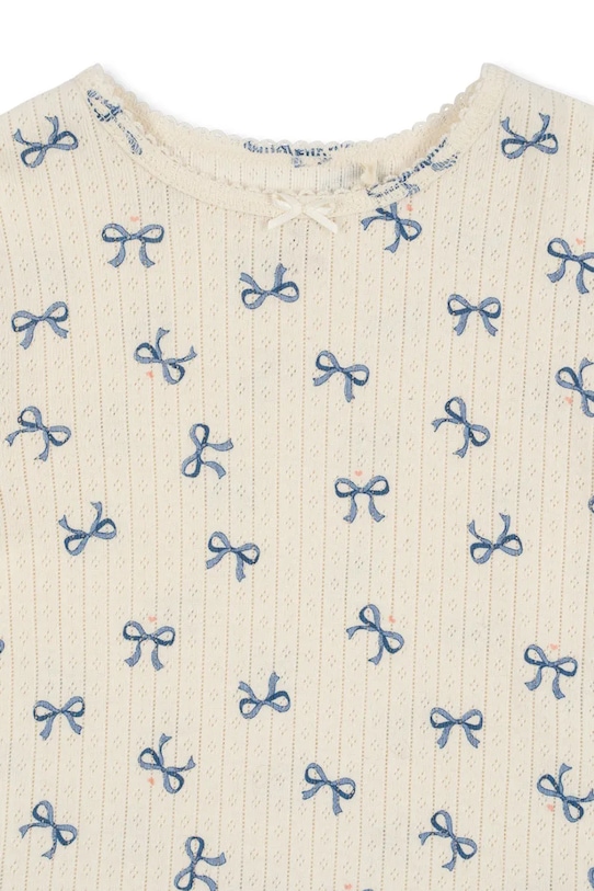Chłopiec Konges Sløjd longsleeve bawełniany dziecięcy MINNIE BLOUSE GOTS KS102050 biały