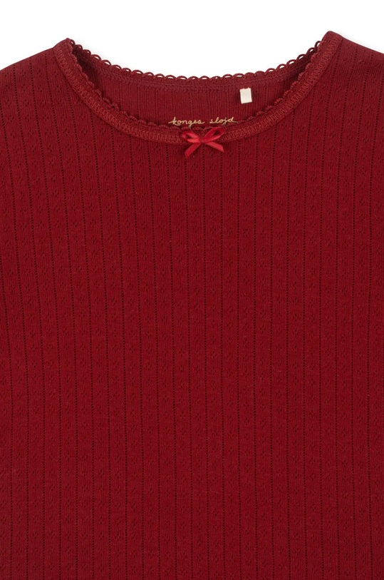 Chłopiec Konges Sløjd longsleeve bawełniany dziecięcy MINNIE BLOUSE GOTS KS102050 czerwony