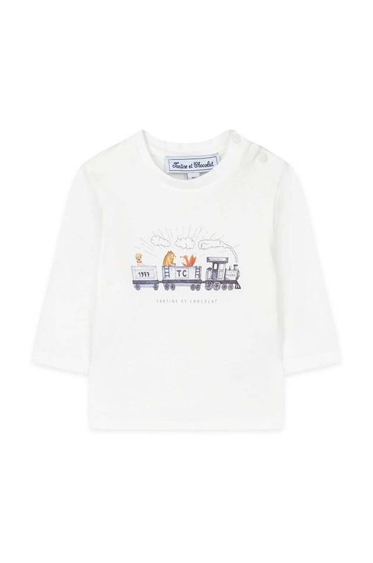 Хлопковый лонгслив для младенцев Tartine et Chocolat TZ10051.67.74 оранжевый AW24