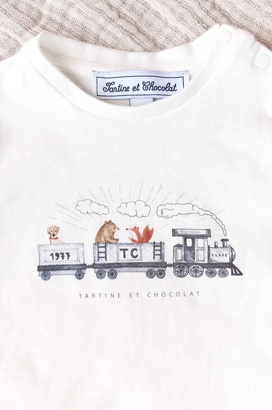 Хлопковый лонгслив для младенцев Tartine et Chocolat TZ10051.67.74 оранжевый