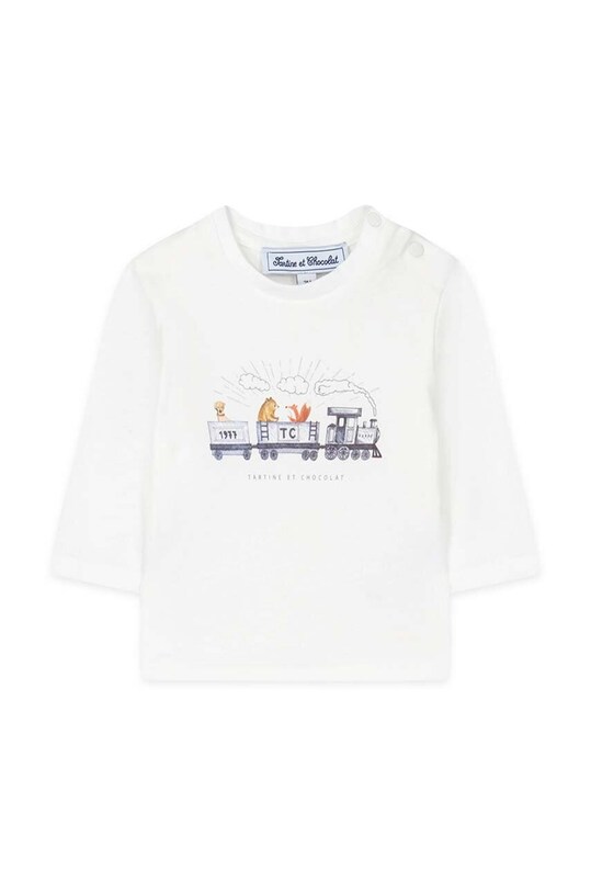 Хлопковый детский лонгслив Tartine et Chocolat TZ10051.80.94 оранжевый AW24