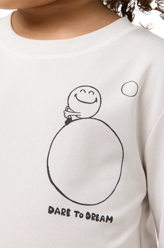 Dětské tričko s dlouhým rukávem Jack Wolfskin bílá A60299