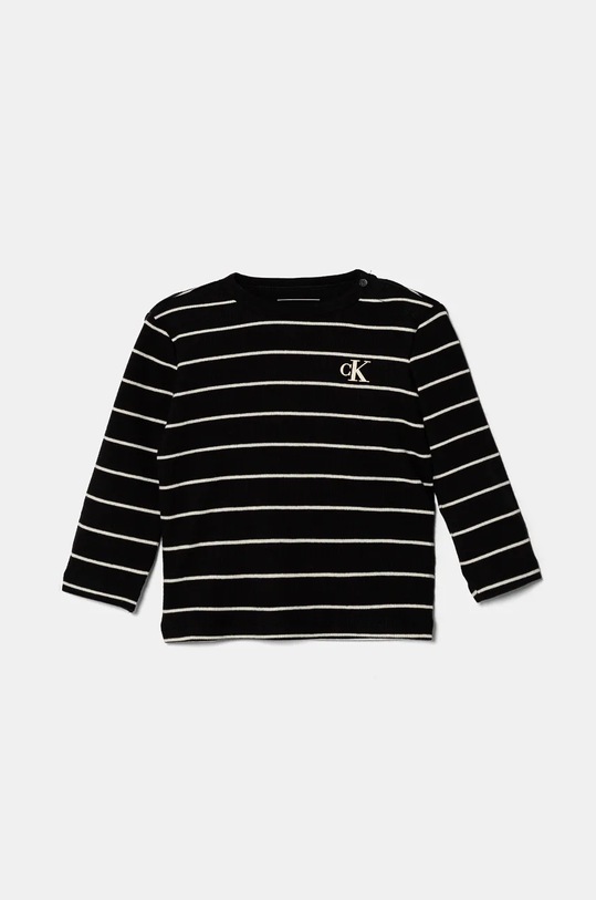 Calvin Klein Jeans longsleeve niemowlęcy wzorzyste czarny IN0IN00223.9BYH