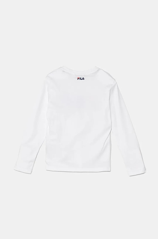 Хлопковый детский лонгслив Fila BREY FAK0378 белый AW24
