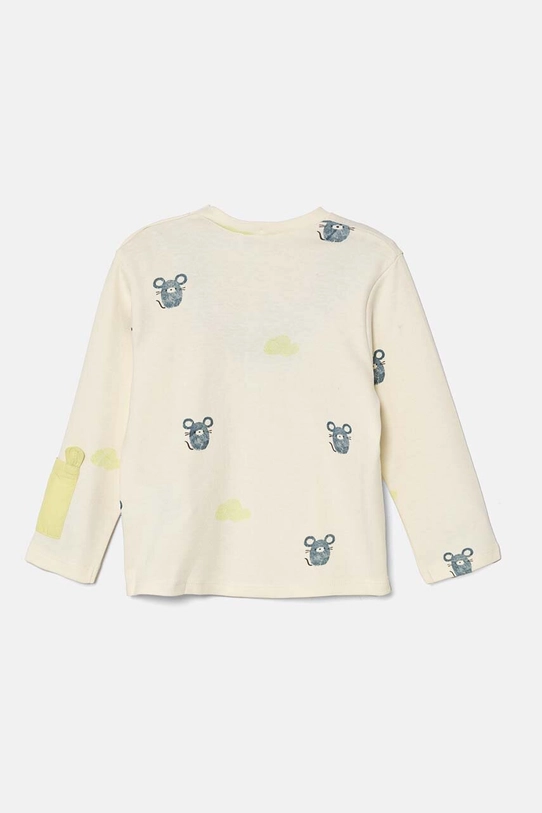 United Colors of Benetton longsleeve bawełniany niemowlęcy 3M28A1053.W.Seasonal beżowy AW24