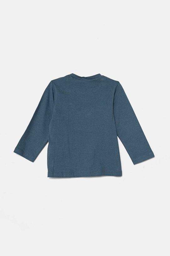 Detské bavlnené tričko s dlhým rukávom United Colors of Benetton 3ATNA1056.W.Seasonal modrá AW24