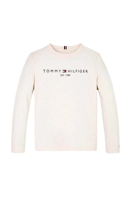 Tommy Hilfiger longsleeve bawełniany dziecięcy KS0KS00202.9BYH.128.176 beżowy AW24