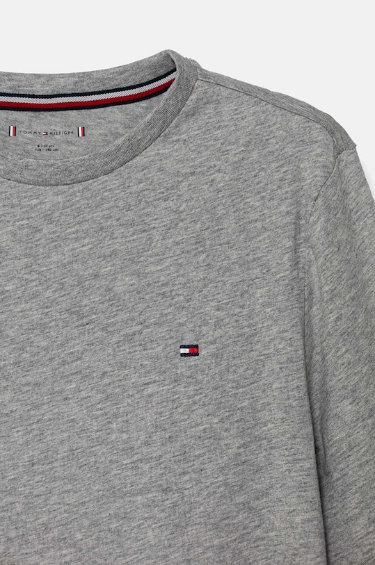 Παιδικό βαμβακερό μακρυμάνικο Tommy Hilfiger 2-pack UK0UK00077.9BYH γκρί