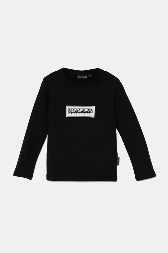 Napapijri longsleeve din bumbac pentru copii S-CHAMOIS LS print negru NP0A4HYK0411.98.128