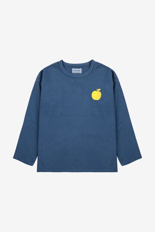 Bobo Choses longsleeve bawełniany dziecięcy Poma 324EC008 niebieski AW24