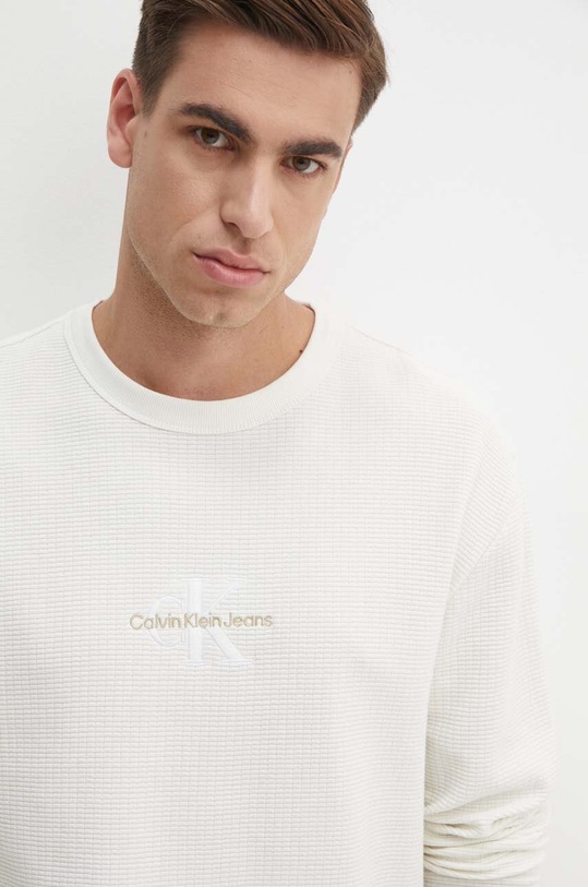 Хлопковая кофта Calvin Klein Jeans бежевый J30J325647