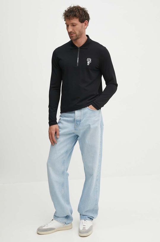 Karl Lagerfeld longsleeve 543221.745403 negru AW24