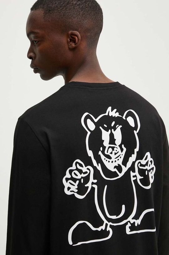 Iceberg longsleeve din bumbac imprimeu negru F02F.6306