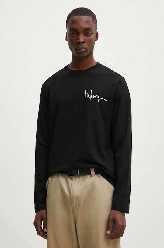 Oblečení Bavlněné tričko s dlouhým rukávem Iceberg F02F.6306 černá