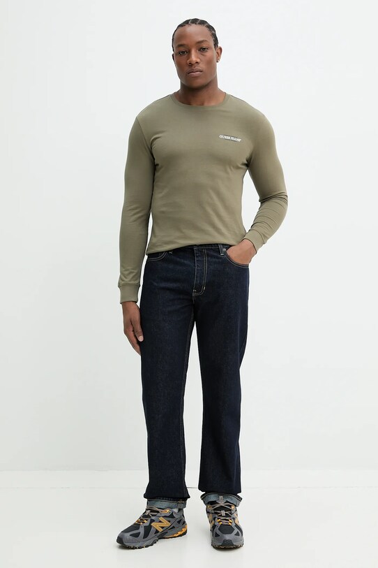 Guess Jeans longsleeve bawełniany M4YI54.K8HM0 zielony SS25