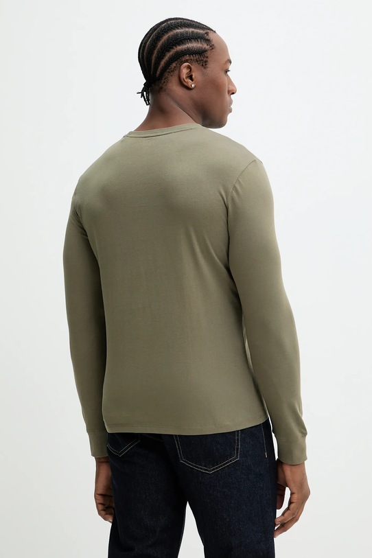Oblečení Bavlněné tričko s dlouhým rukávem Guess Jeans M4YI54.K8HM0 zelená