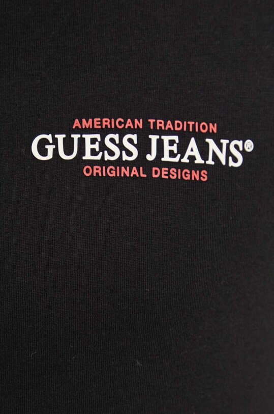 Бавовняний лонгслів Guess Jeans M4YI54.K8HM0 чорний