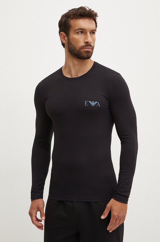 Emporio Armani Underwear longsleeve lounge z elastanem czarny 111023.4F715
