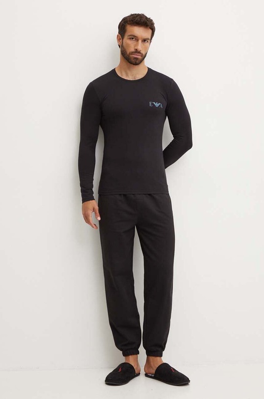 Emporio Armani Underwear longsleeve lounge 111023.4F715 czarny AW24